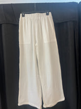 Load image into Gallery viewer, White Gauze Wide Leg