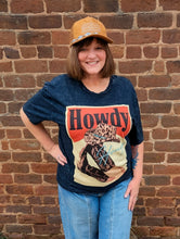 Load image into Gallery viewer, Howdy Black Mineral Washed Tee
