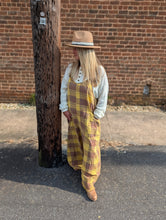 Load image into Gallery viewer, Brown and Yellow Overalls