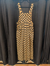 Load image into Gallery viewer, MOCHA/BLACK CHECKERED OVERALLS