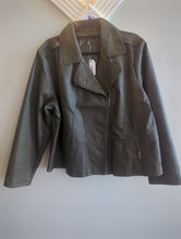 Load image into Gallery viewer, Olive Leather Jacket
