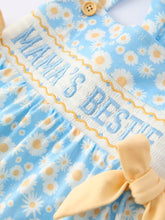 Load image into Gallery viewer, "MAMA'S BESTIE "Daisy Smocked Ruffle Dress:

