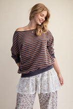Load image into Gallery viewer, Navy striped shirt
