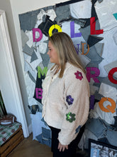 Load image into Gallery viewer, Ivory Sherpa with Flowers
