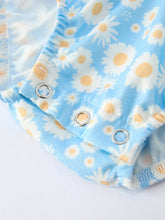 Load image into Gallery viewer, "MAMA'S BESTIE "Daisy Smocked Baby Girl Romper
