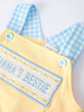 Load image into Gallery viewer, "MAMA'S BESTIE " Embroidered Baby Boy Romper
