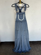 Load image into Gallery viewer, BOHO &amp; LACE DENIM OVERALLS
