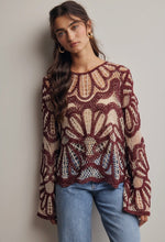 Load image into Gallery viewer, Cinnamon Crochet Floral Top
