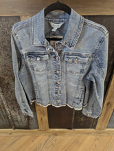 Load image into Gallery viewer, Frayed Denim Jacket
