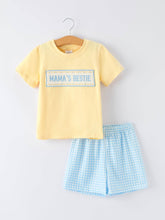 Load image into Gallery viewer, "MAMA'S BESTIE " Embroidered Toddler Boys'Set

