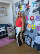 Load image into Gallery viewer, Cream and Camo Wide Leg Pants
