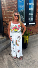 Load image into Gallery viewer, Butterfly Flower Print Eyelet Tank Dress
