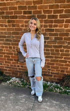 Load image into Gallery viewer, Washed Thermal Henley Top
