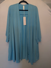 Load image into Gallery viewer, Curvy Coastal Blue Cardigan
