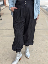 Load image into Gallery viewer, Pinstripe High-Waist Trousers:
