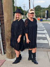Load image into Gallery viewer, Sheered Black Lace Tunic
