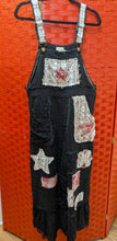 Load image into Gallery viewer, Black Daisy Stitched Overalls
