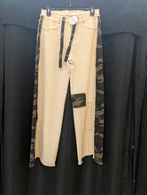 Load image into Gallery viewer, Cream and Camo Wide Leg Pants
