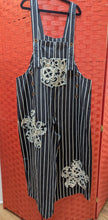 Load image into Gallery viewer, Striped Denim Crochet Overall
