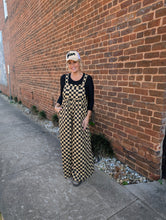 Load image into Gallery viewer, MOCHA/BLACK CHECKERED OVERALLS
