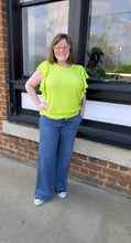 Load image into Gallery viewer, Lime Ruffled Top
