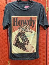 Load image into Gallery viewer, Howdy Black Mineral Washed Tee
