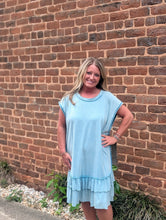 Load image into Gallery viewer, Ocean Blue T-Shirt Dress

