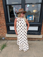 Load image into Gallery viewer, Ivory/Brown Polkadot Maxi
