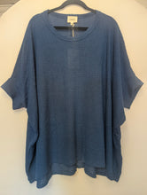 Load image into Gallery viewer, Curvy Navy Crochet Top
