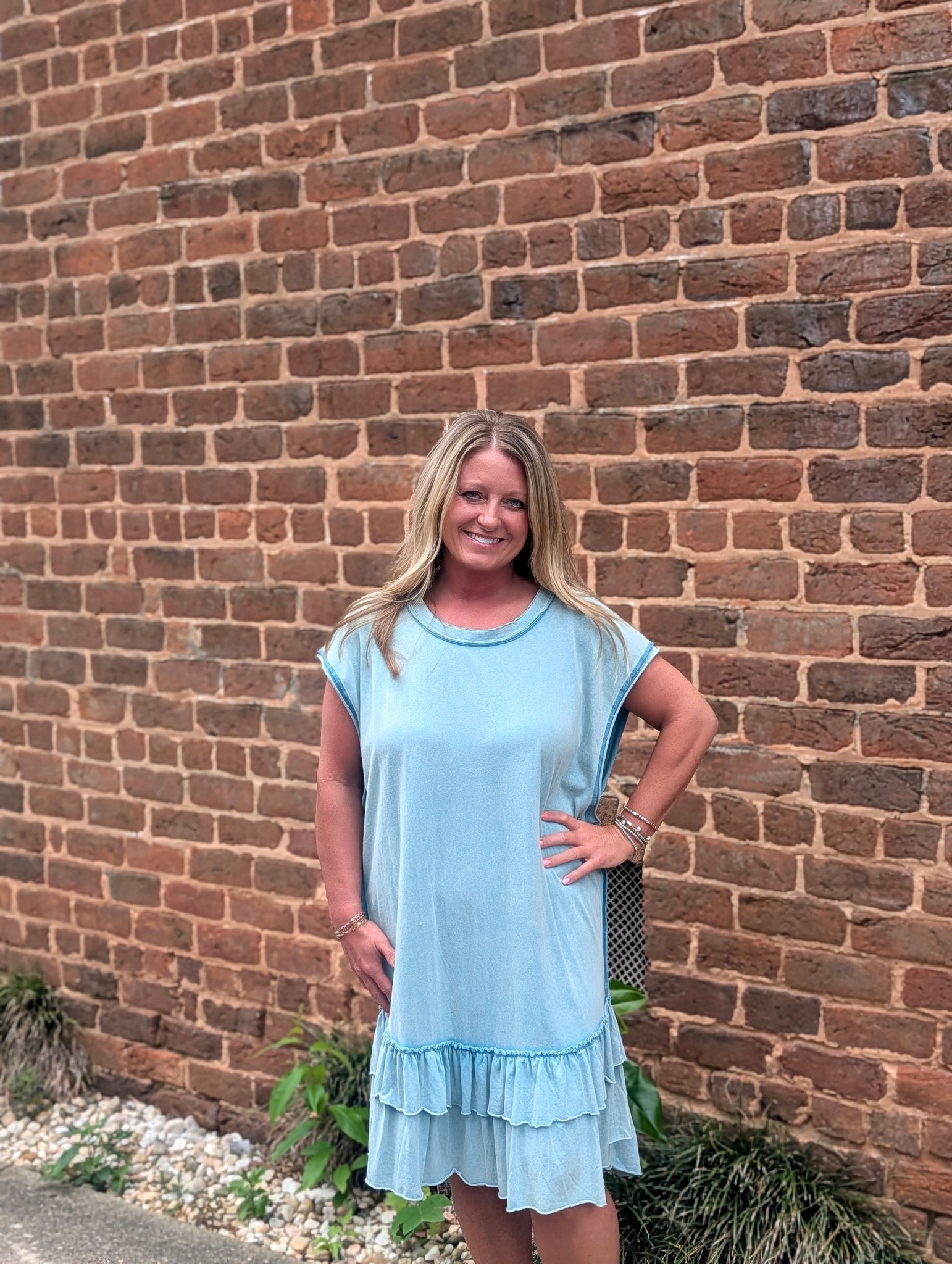 Ocean Blue T-Shirt Dress – Dolly and Monroe Boutique LLC