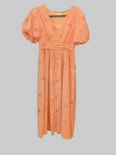 Load image into Gallery viewer, Solid Cotton Lace Button Down Midi Dress
